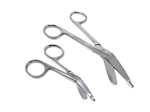 Set of 2 Heavy Duty Nurse Doctor Medical Lister Bandage Scissors Shears (A2ZSCILAB) (Chrome 3.5
