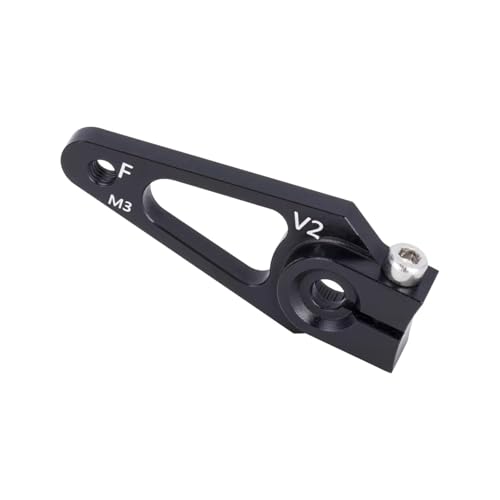 RC Car Accessories for Futaba for SCX10 for Trx4 1/10 1Pcs 2pcs 39mm M3 7075 Aluminum 25T Servo Horn Arm with Screws RC Car Parts Upgrade Replacement Use(Black,1pcs)