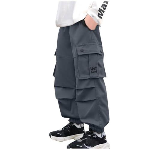 Joggers for Boys Baggy Lightweight Outdoor Hiking Athletic Sweatpant Pockets Casual Fashion Elastic Waist Cargo Pants