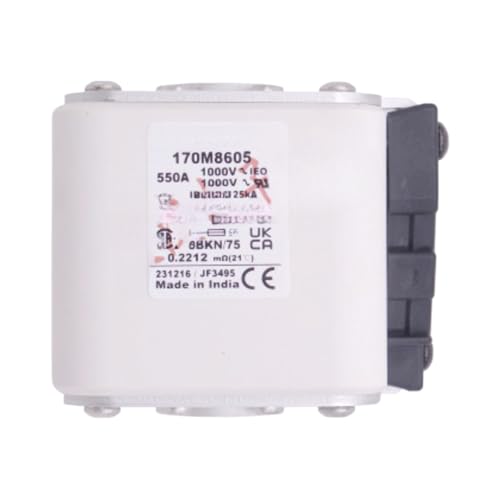 Fusible 170M8605 Bussmann 550A pour protection industrielle haute tension 170M8606