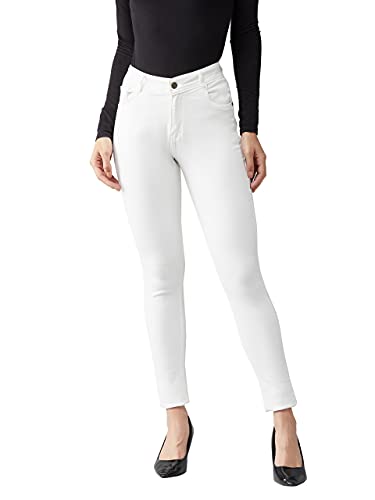 Jean stretch blanchi taille haute denim slim femme Dolce Crudo