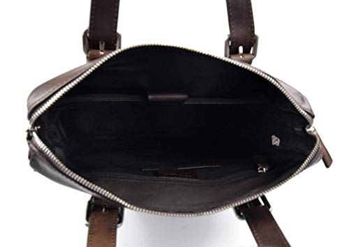 Sac postier en cuir marron pour notebook et tablette - 5