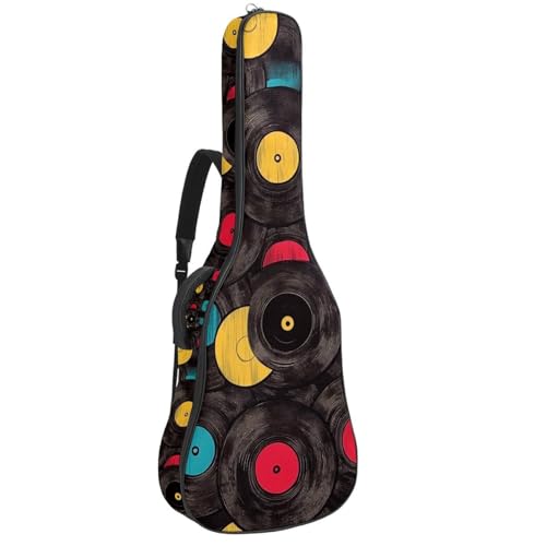 Housse de guitare acoustique vintage colorée en vinyle rembourrée pour basse électrique 106,7 cm