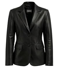 Black Leather Blazer Women