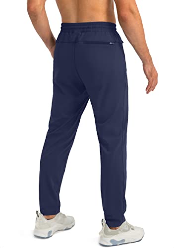 G Gradual Men's Sweatpants With Zipper Pockets Tapered Joggers For Men Athletic Pants For Workout, Jogging, Running (Navy, Large) #TOP2