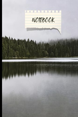 Lined Notebook, 120 pages 6 x 9 inch: Lake View inspired, paper Journaling
