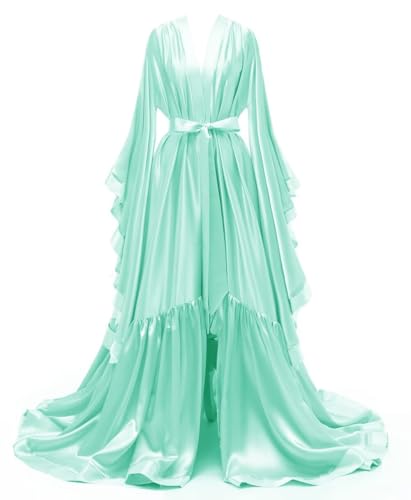 Bridal Robes for Women Long Silk Satin Bridesmaid Wedding Robe Bathrobe