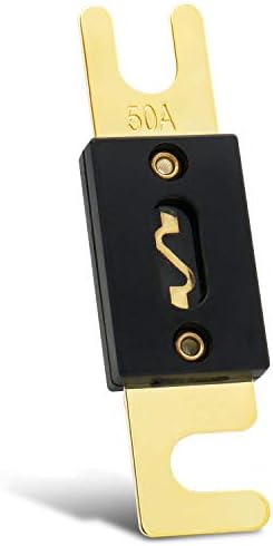 Heschen ANL Fuse ANL-50 50 Amp for Car Vehicles Audio System Sheet Gold Tone & Black 2 Pack