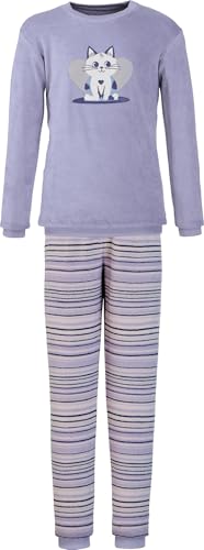 Erwin Müller Kinder-Schlafanzug Frottee Katzen Flieder Größe...