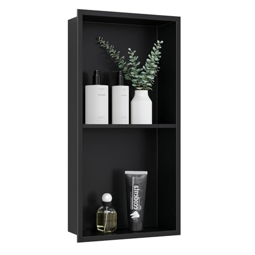 Niche murale pour gagner de la place dans la douche, étagère encastrée en acier inoxydable