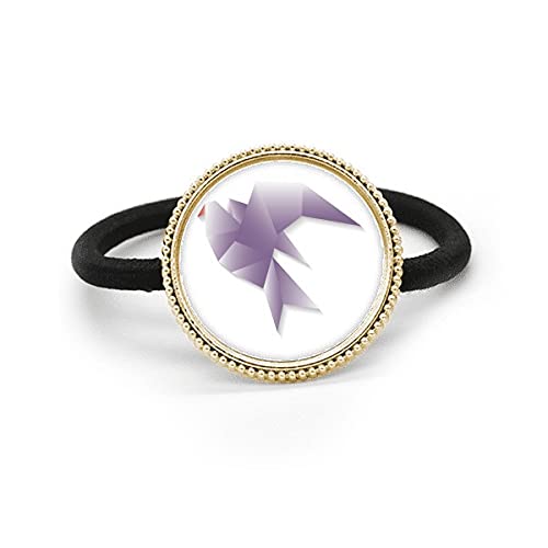Lazo del pelo de metal de plata con origami de paloma elegante