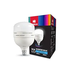 HAVELLS 30w LED Emergency Bulb |Shatter Resistant| Cool Day White (6500K) | B22 LED Bulb Base | Inverter Bulb for home, 4 Hours battery back up| Li-ion Battery | Over charging Protection