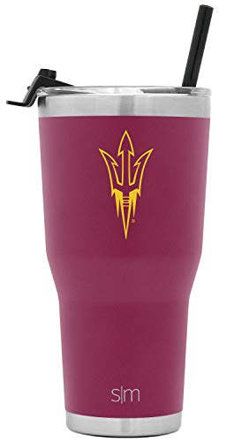Simple Modern Officially Licensed Collegiate University Tumbler with Straw and Flip Lid Insulated Stainless Steel Thermos | Cruiser Collection | 30oz