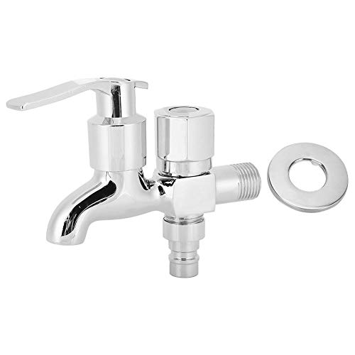 1 Einlass 2 Auslass Wasserhahn Badezimmer Küchenarmatur Balkonhahn Doppelköpfe Dual Use Single Cold für den Gebrauch in der Haushaltswaschmaschine