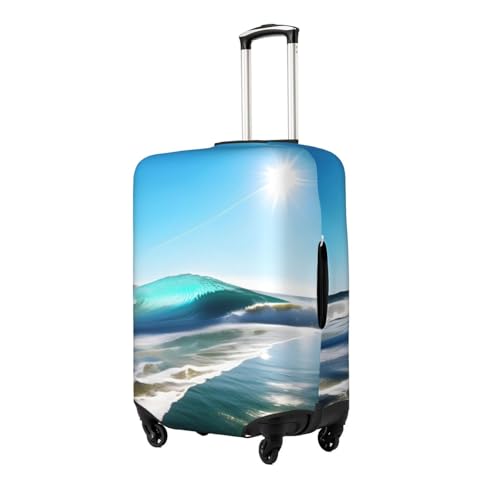 Clear Sky Wave Beach Print Luggage Cover Suitcase Protector Anti-scratch Fits 18-32 Inch Trolley Case2