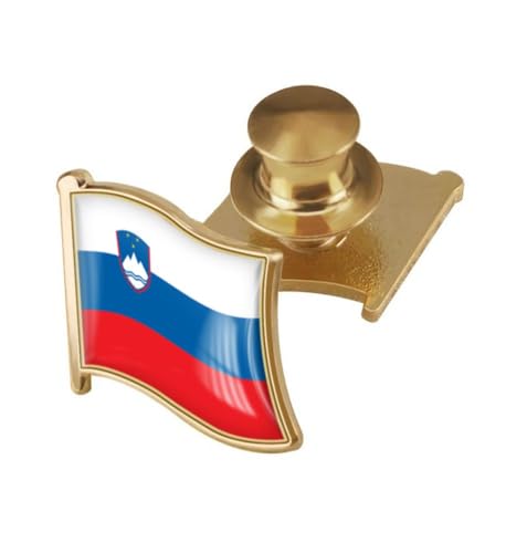 Image of vmcoatdu Country Flag Backs Locking Pin Keepers Locking Clasp Pin Badge International Travel Brooch Metal Alloy Souvenir Pin 0.75x0.7 Inch Small Pin
