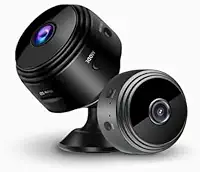 kit 2 Mini Câmera Espiã A9 Full HD 150° com Wi-Fi. Compacta Discreta, Grava em Cartão SD Transmite ao Vivo pelo Celular Ideal para Monitoramento em Casa, Carro, Escritório e como Babá Eletrônica