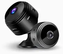 kit 2 Mini Câmera Espiã A9 Full HD 150° com Wi-Fi. Compacta Discreta, Grava em Cartão SD Transmite ao Vivo pelo Celular Ideal para Monitoramento em Casa, Carro, Escritório e como Babá Eletrônica