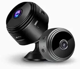 kit 2 Mini Câmera Espiã A9 Full HD 150° com Wi-Fi. Compacta Discreta, Grava em Cartão SD Transmite ao Vivo pelo Celular Ideal para Monitoramento em Casa, Carro, Escritório e como Babá Eletrônica