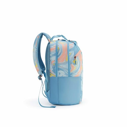 Image of American Tourister Fleek | 32 Ltrs | 2 Compartments | Bottle Pocket | Ergonomic Padded Back Panel & Shoulder Straps | High School Backpack | 1 Year International Warranty | Greyish Blue