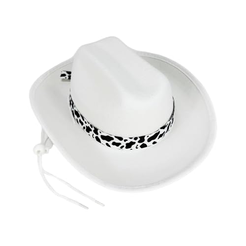 Comfortable Cow Hat Band Childrens Western Hat Fabric Fabric for Parties Daily Wear Wool Cowboy Hats for Boys and Girls4