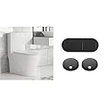Swiss Madison Well Made Forever SM-1T254 St. Tropez One Piece Toilet (26.6 x 15 x 31 inches) and Toilet Hardware Black