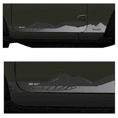 IDE AutoWorks |Explorer Edition Decal Made for Mahindra Thar | Side Decals | Colour - Rocky Beige| Size - 15.5 x 7 cm