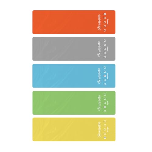 Image of Wiselife Professional Latex Resistance Thera Band | 48x4 inch | 100% Natural Latex Resistance Band | for Warm-Up, Stretching, Strength Training, Exercise, Gym Workout & Yoga