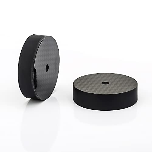 Carbon Fiber Speaker Spikes Floor Protectors Shoes Mats Isolation Stand Foot Base Pads For Audio Turntable Speaker Cd Amp (40X10Mm) #TOP6