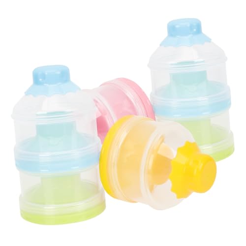 Mikinona 2個 ベビーフォーミュラディスペンサー スタッカブルミルクパウダーケース 携帯用 漏れ防止設計 高温対応 粉ミルク保存容器