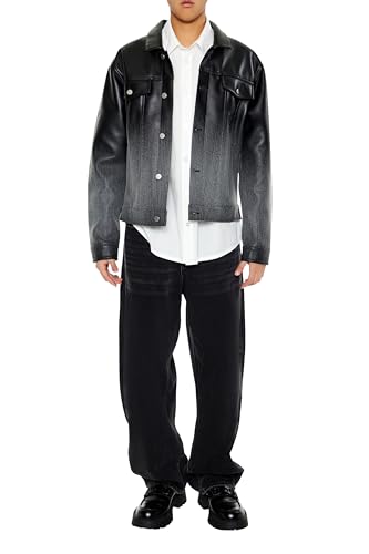 Forever 21 Men's Ombre Faux Leather Moto Jacket2