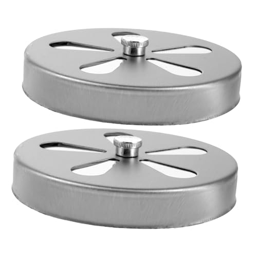 Ciieeo 2 Pièces Amortisseur Ventilation Acier Inoxydable Réglable pour Four et Cheminée Couvercle Aération Rond pour Contrôle Flux Air et Dissipation Chaleur