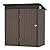 Aoxun Metal Outdoor Storage Shed 5' x 3', Steel Utility Tool Shed Storage House with Door & Lock, Metal Sheds Outdoor Storage for Backyard Garden Patio Lawn, Brown