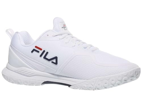 FILA Men's Volley Burst Shoes, White/Fila Red/Fila Navy - 83