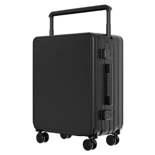 Suitcase Wide Trolley Aluminum Frame Suitcase Universal Wheel Luggage TSA Password Customs Lock Boarding Case Luggage(Gray,26IN)