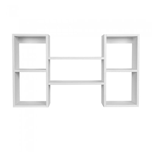 Domax Home Bücherregal - Wandregal - Hängeregal - Schweberegal - Würfelregal 102x60x18 cm, Regal schmal - Deko Wohnzimmer - Regal Weiß - Regale für Küche, Badezimmer, Wohnzimmer, Schlafzimmer - FTS 1 Domax Home Bücherregal - Wandregal - Hängeregal - Schweberegal - Würfelregal 102x60x18 cm, Regal schmal - Deko Wohnzimmer - Regal Weiß - Regale für Küche, Badezimmer, Wohnzimmer, Schlafzimmer - FTS 1