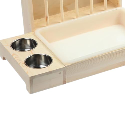 Comedero para conejos, dispensador de comida de cobayas y baño infantil 3