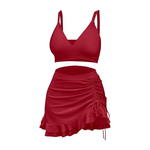 Maillot de bain amincissant taille haute avec jupe réglable anti-complexe