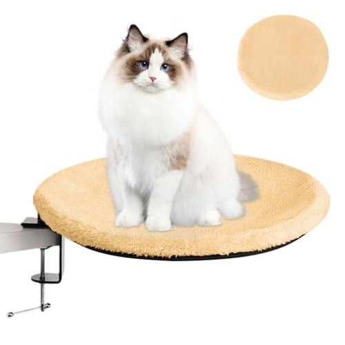 Nido de gato flotante con abrazadera premium y textil suave extraíble 8