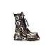 New Rock 591-S15 Men's Boots CAMOUFLAGE Flame Metallic Black Leather Goth Punk Biker Fashion 3