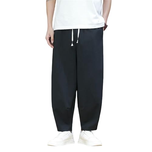 Pantalon style chinois léger et respirant en soie de glace pour homme