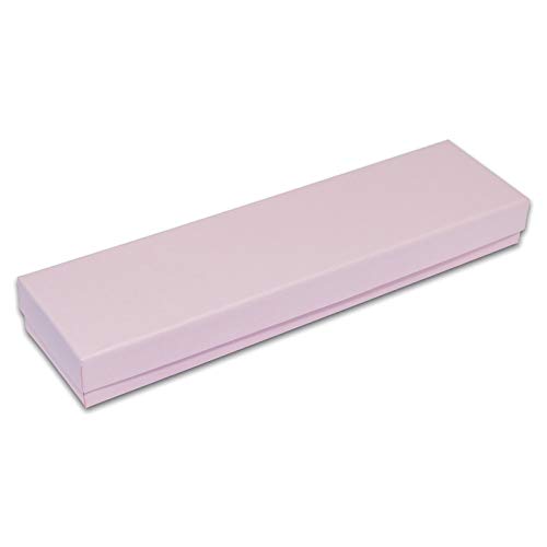 Thedisplayguys 25-Pack #82 Pink Cotton Filled Paper Jewelry Gift Boxes (8 1/16" X 2 1/4" X 1 3/8") For Necklaces, Bracelets, Watches & Pens Display Retail And Shipping #TOP1