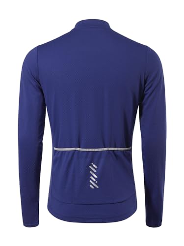 BERGRISAR Cycling Jersey Tops for Men Long Sleeve Spring Fall Road Bike Bicycle Shirt Mountain MTB Jersey