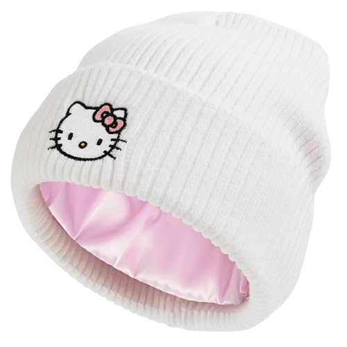 Bonnet Hello Kitty tricoté pour rester au chaud durant vos sorties d'hiver