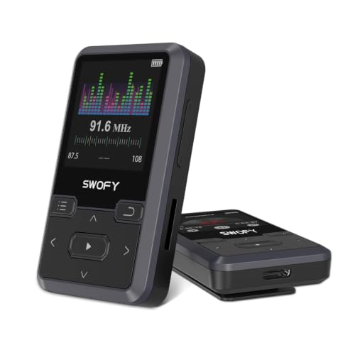 Image of 32GB Clip MP3 Player with Bluetooth 5.0, Portable Music Player with FM Radio & Voice Recorder, E-Book, Ideal for Running & Workout, Supports up to 512GB, Earphones Included