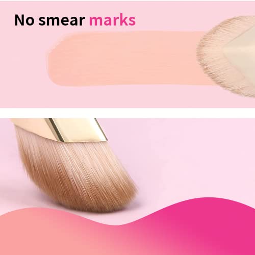 Under Eye Concealer Brush Nose Contour Brush Small 2Pack Nose Contour Brushes For Dark Circles Puffiness Face Eyebrow Puffy Eyes, Liquid Foundation Cream, Mature Skin, Length Natural Light #TOP2