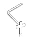 Dainty Cross Icon L-Shaped Nose Ring - Sold as a Pair
