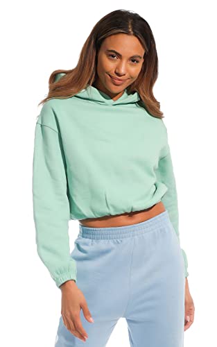 Light & Shade Damen Cropped Hoody Lslswt021 Kapuzenpullover, Mint, 36 Cover