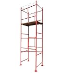 HILL TOP FABRICATIONS CO (1998) LTD - Scaffolding Tower with Scaffolding Boards 4.2 Meters (14') Working Height 4x2'6 Base Size. Steel & Polyester Powder Coated (PPC) High Quality Durable Finish.