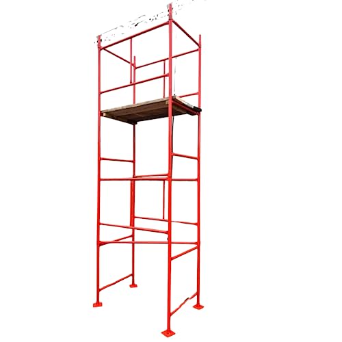 HILL TOP FABRICATIONS CO (1998) LTD - Scaffolding Tower with Scaffolding Boards 4.2 Meters (14') Working Height 4x2'6 Base Size. Steel & Polyester Powder Coated (PPC) High Quality Durable Finish.